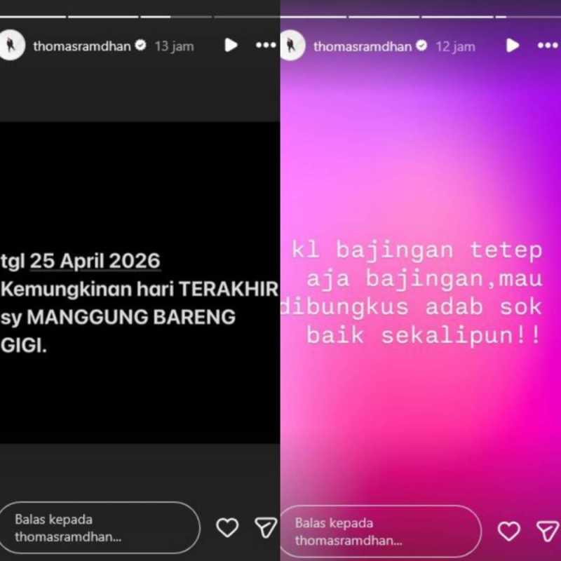 Unggahan Thomas Ramdhan di Instagram (Instagram)