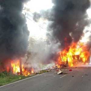 Kecelakaan maut bus ALS vs truk tangki di Musi Rawas Sumsel, 16 orang tewas