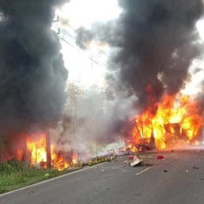 Kecelakaan maut bus ALS vs truk tangki di Musi Rawas Sumsel, 16 orang tewas