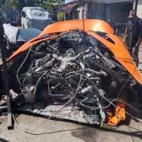 Tabrak tiang listrik, Supercar MacLaren milik Streamer Andra terbelah 2