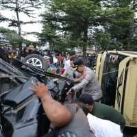 Kecelakaan maut di Sibolangit Sumut: Truk tabrak 8 mobil-motor, 12 orang jadi korban