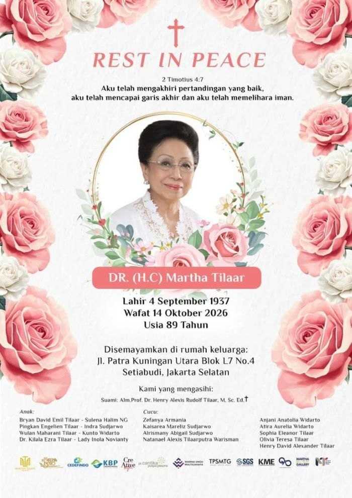 Martha Tilaar meninggal dunia