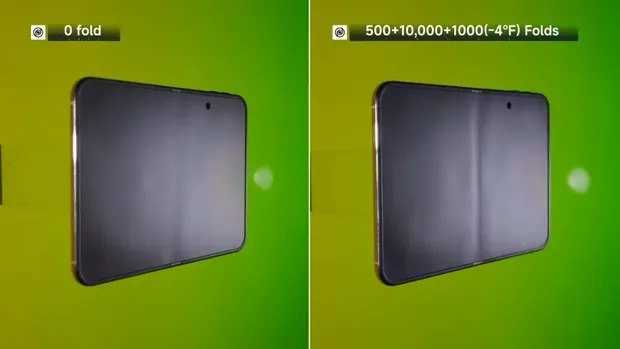 Kondisi engsel iPhone Duo usai dibuka tutup 32 ribu kali (YouTube Tim Pan)